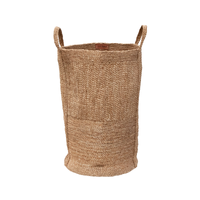 Vartula – Jute Large Round Laundry Basket – Natural