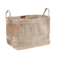 Samkon – Jute Large Rectangular Basket – Natural