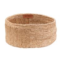 Mathana – Jute Round Baskets With Lid Duo – Set Of 2 – Natural